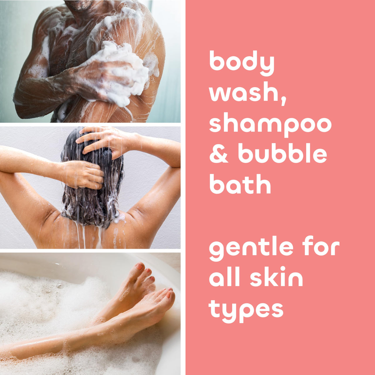 The Seaweed Bath Co. pouring into tub creating bubbles for relaxing soak benefit