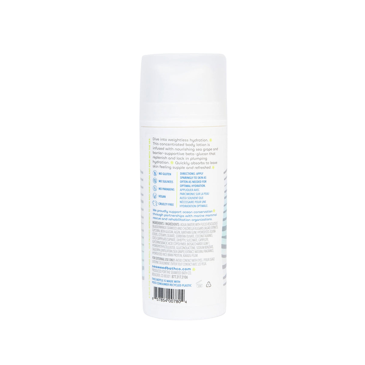 Seaweed Bath Co. lotion on bathroom counter suggesting daily skincare routine benefit