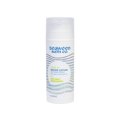 Seaweed Bath Co. front tube showing 4 oz melt-in lotion and scent clarity