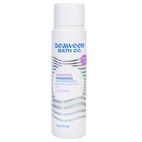 Seaweed Bath Co. front packaging showing 12 oz volumize shampoo and lavender scent benefit