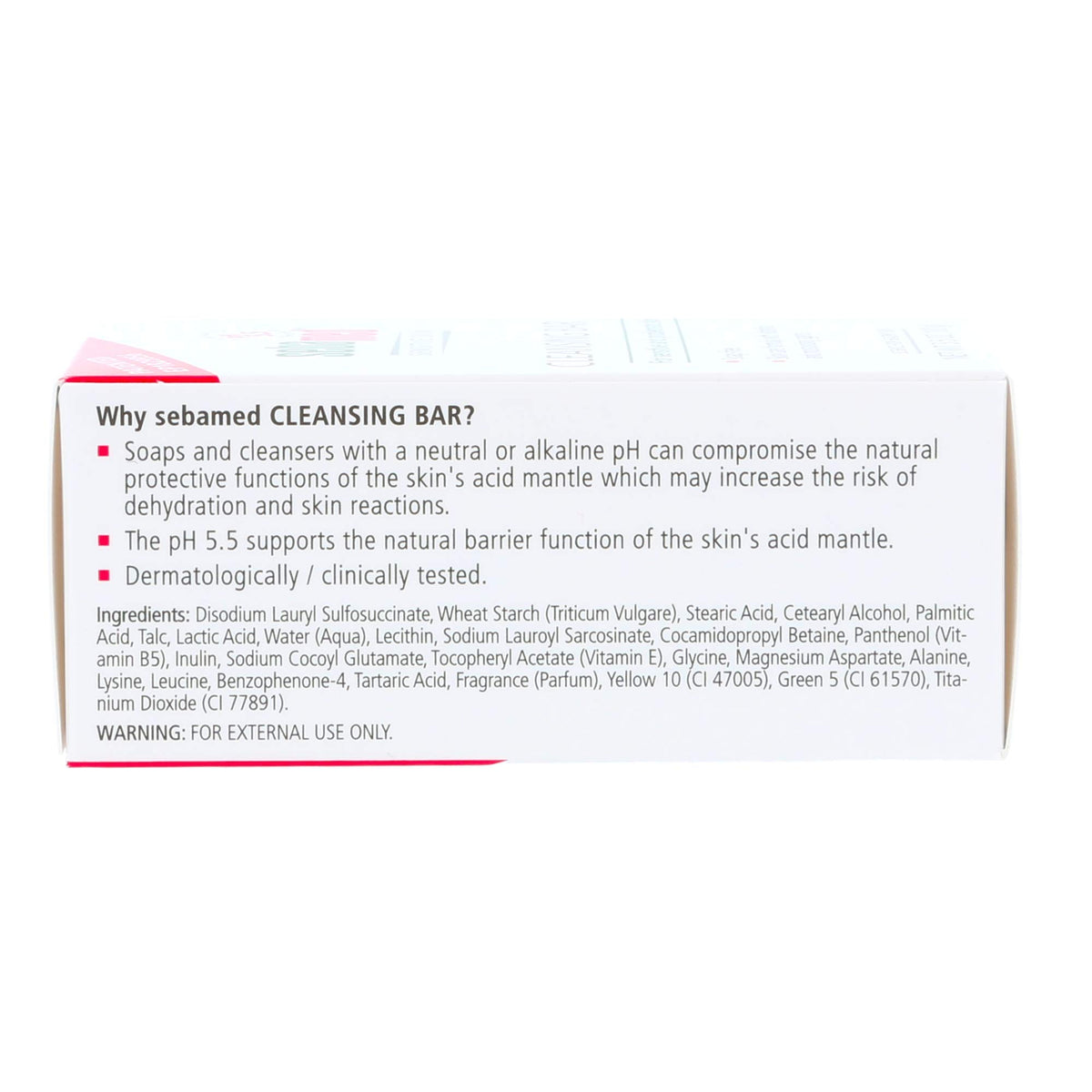 SEBAMED close-up of bar texture highlighting mild formula and gentle cleansing