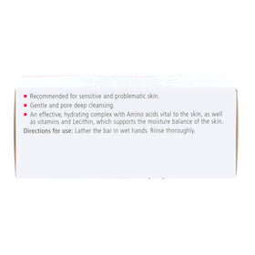 SEBAMED bar in hand size comparison showing compact travel-friendly benefit