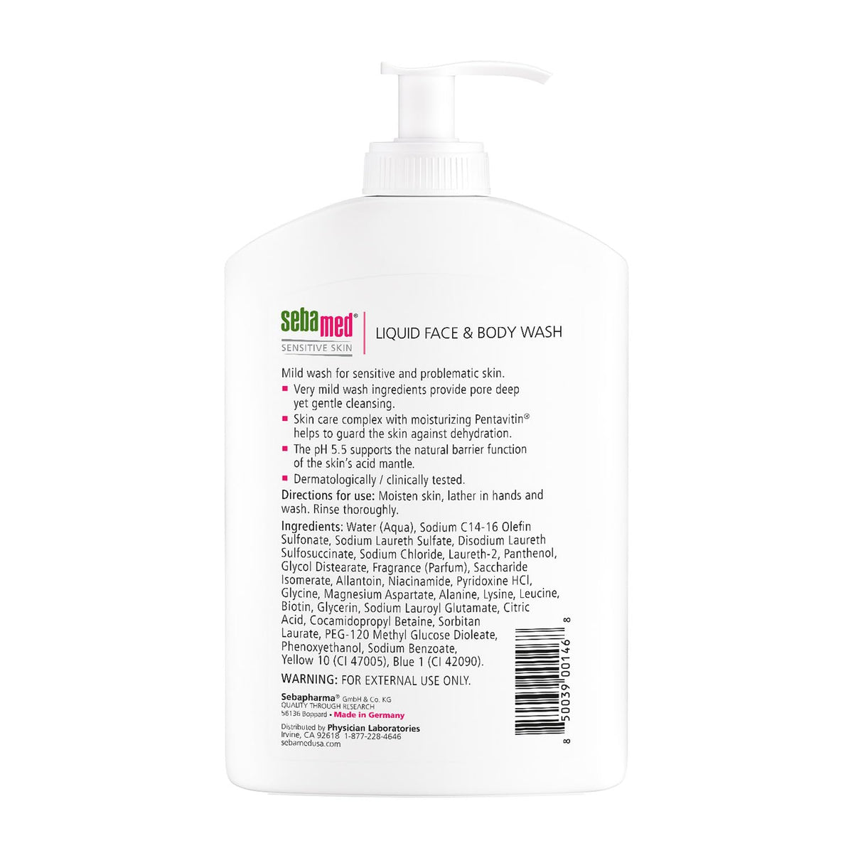 SEBAMED close-up foam texture demonstrating mild lather and gentle cleansing benefits