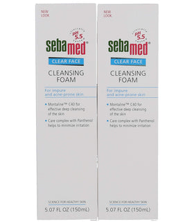 SEBAMED foam texture close-up showing gentle cleansing lather