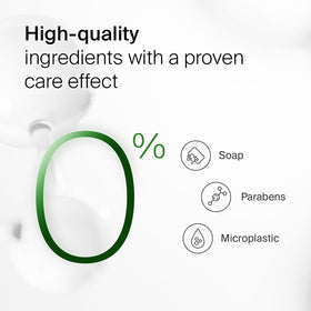 SEBAMED product label with ingredient highlights, clear pH 5.5 benefit
