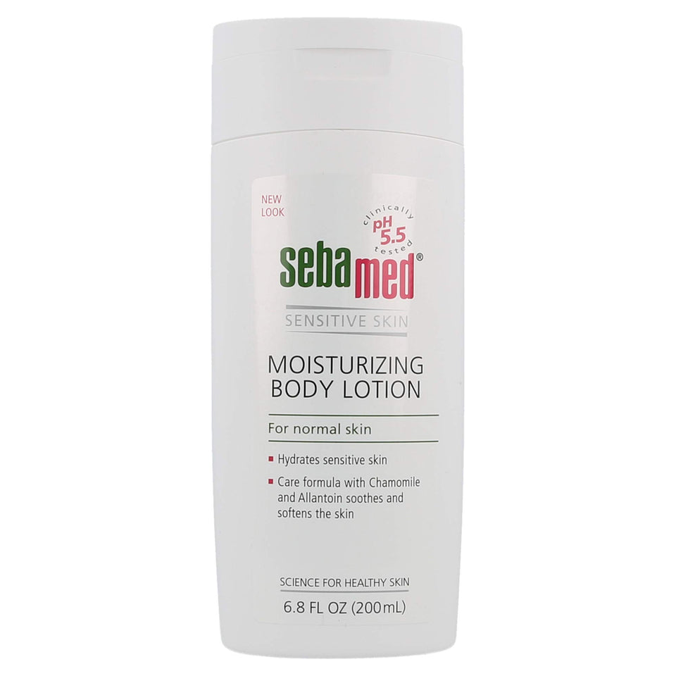 SEBAMED front packaging showing 200ml bottle and clear benefit of gentle hydration