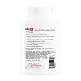 SEBAMED label close-up highlighting pH 5.5 and soap-free formula for barrier-supporting benefit