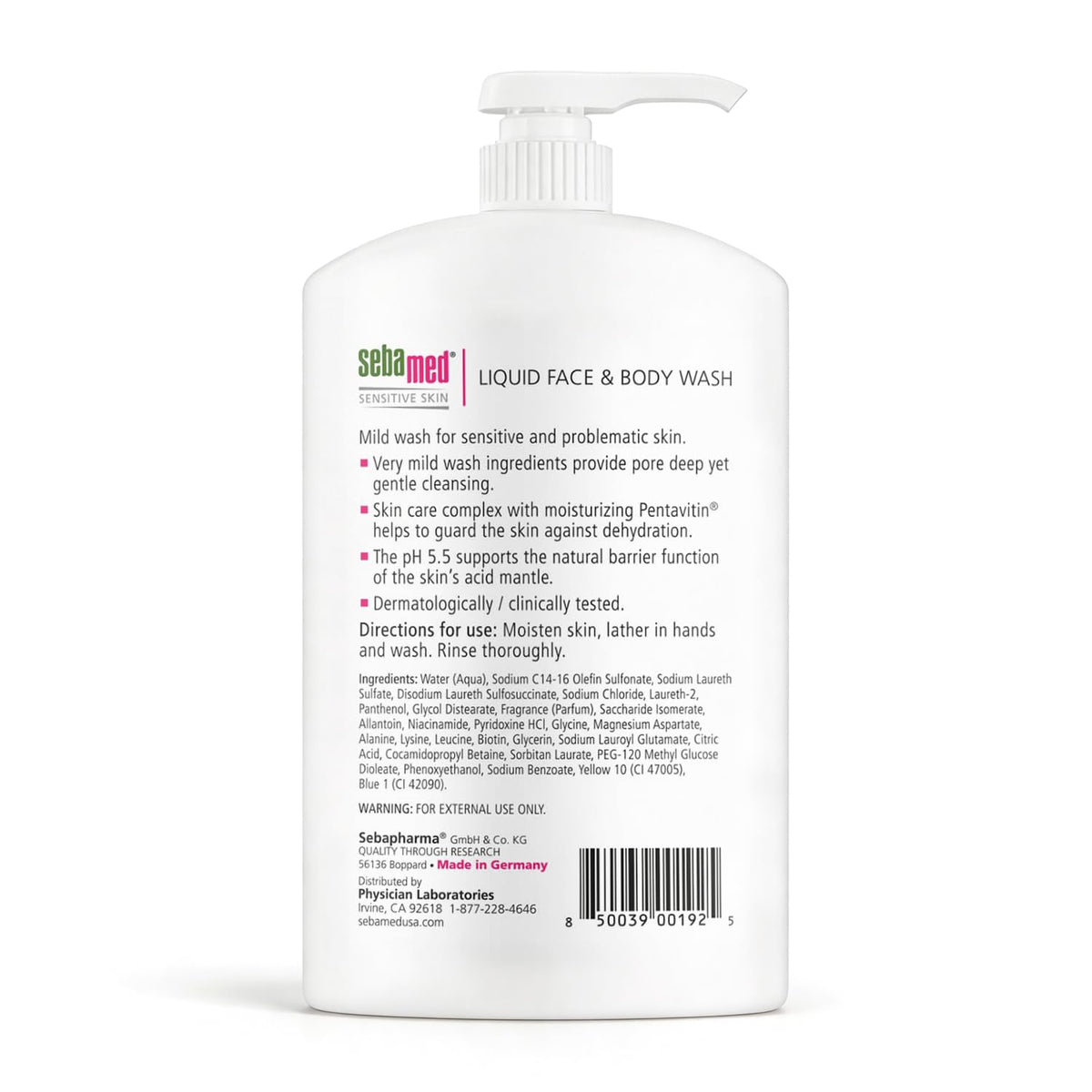 SEBAMED pump close-up demonstrating easy dispensing and convenient everyday use