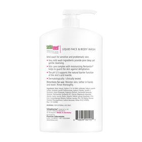 SEBAMED pump dispensing wash into hand, easy controlled application benefit