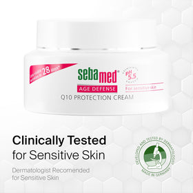 sebamed on bathroom counter in morning routine setting for everyday use