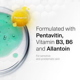 SEBAMED pouch pouring into bottle to show plastic waste reduction benefit