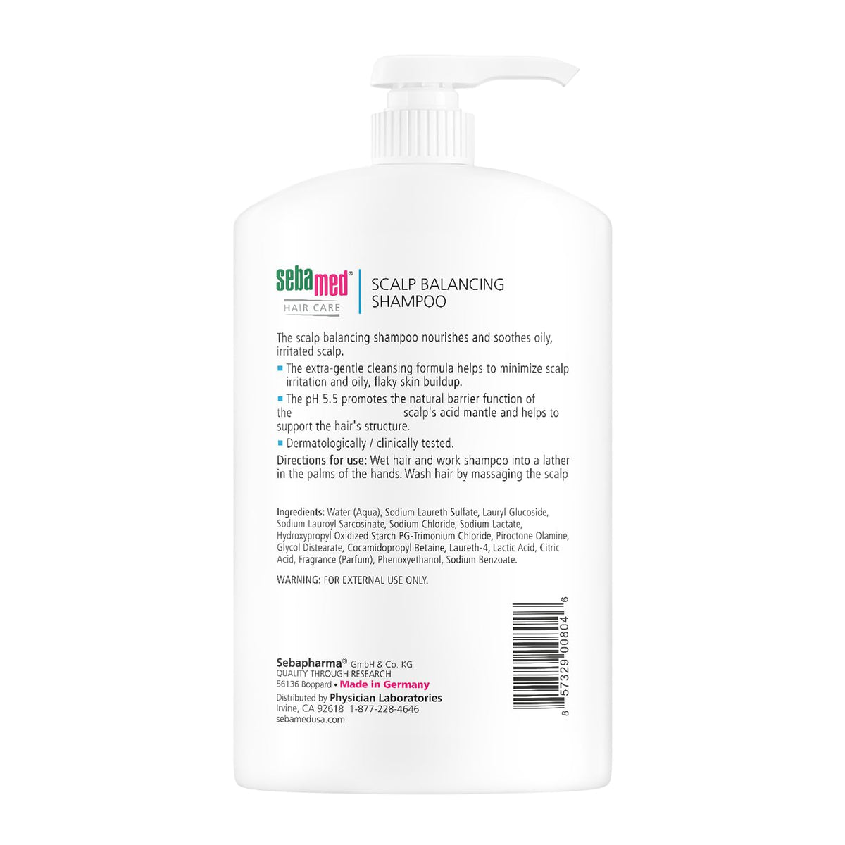 SEBAMED pump dispenser close-up for easy one-handed use and controlled dosing