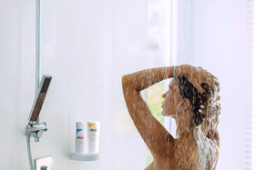 SEBAMED shampoo texture close-up demonstrating gentle lather and cleansing benefit