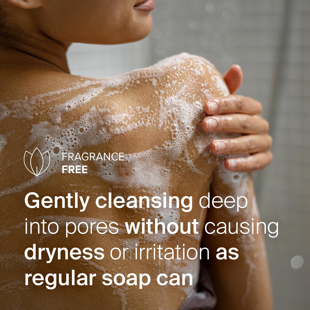 SEBAMED soft foam texture on hand, shows gentle lathering benefit