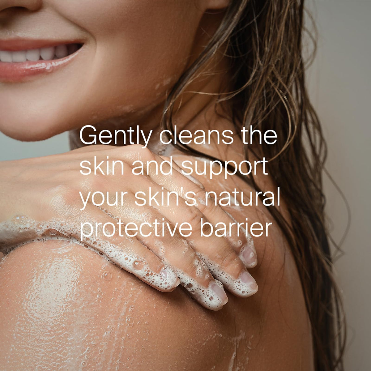 SEBAMED foam texture on palm demonstrating gentle lather that cleanses without drying