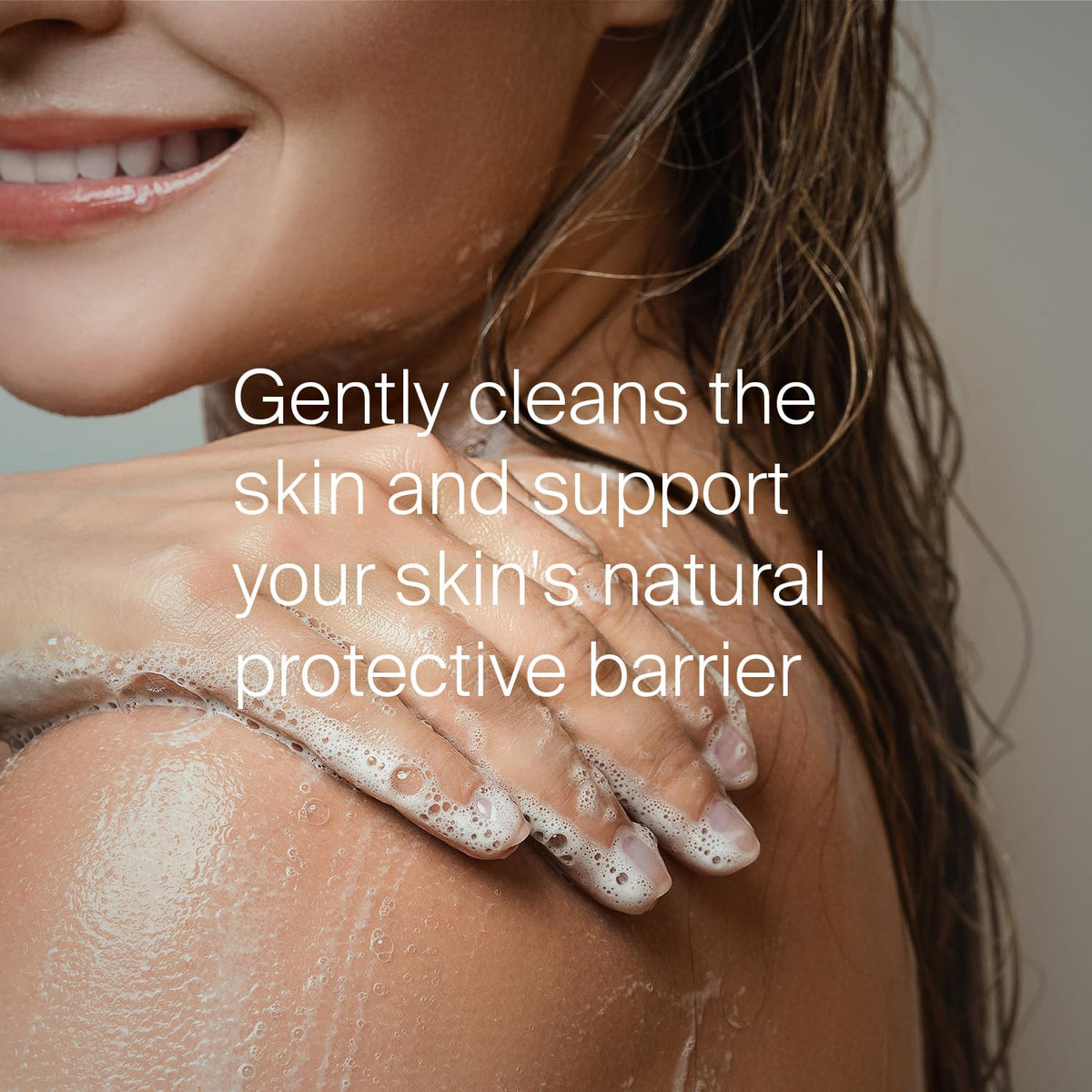 SEBAMED cleanser lather texture close-up illustrating gentle foam benefit