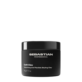Sebastian product front packaging showing clay tub and brand benefits