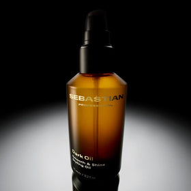Sebastian Dark Oil before and after hair lengths illustrating added shine and body