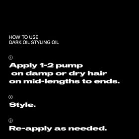 Using Sebastian Dark Oil on damp hair before blow-drying for manageability