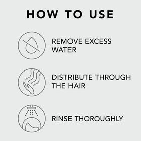 Hand applying Sebastian conditioner to damp hair for smoother detangling