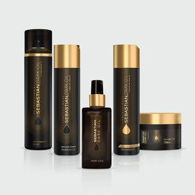 Sebastian ingredients label showing jojoba and argan oils for shine