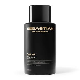 Sebastian front bottle view showing sleek packaging and brand shine benefits