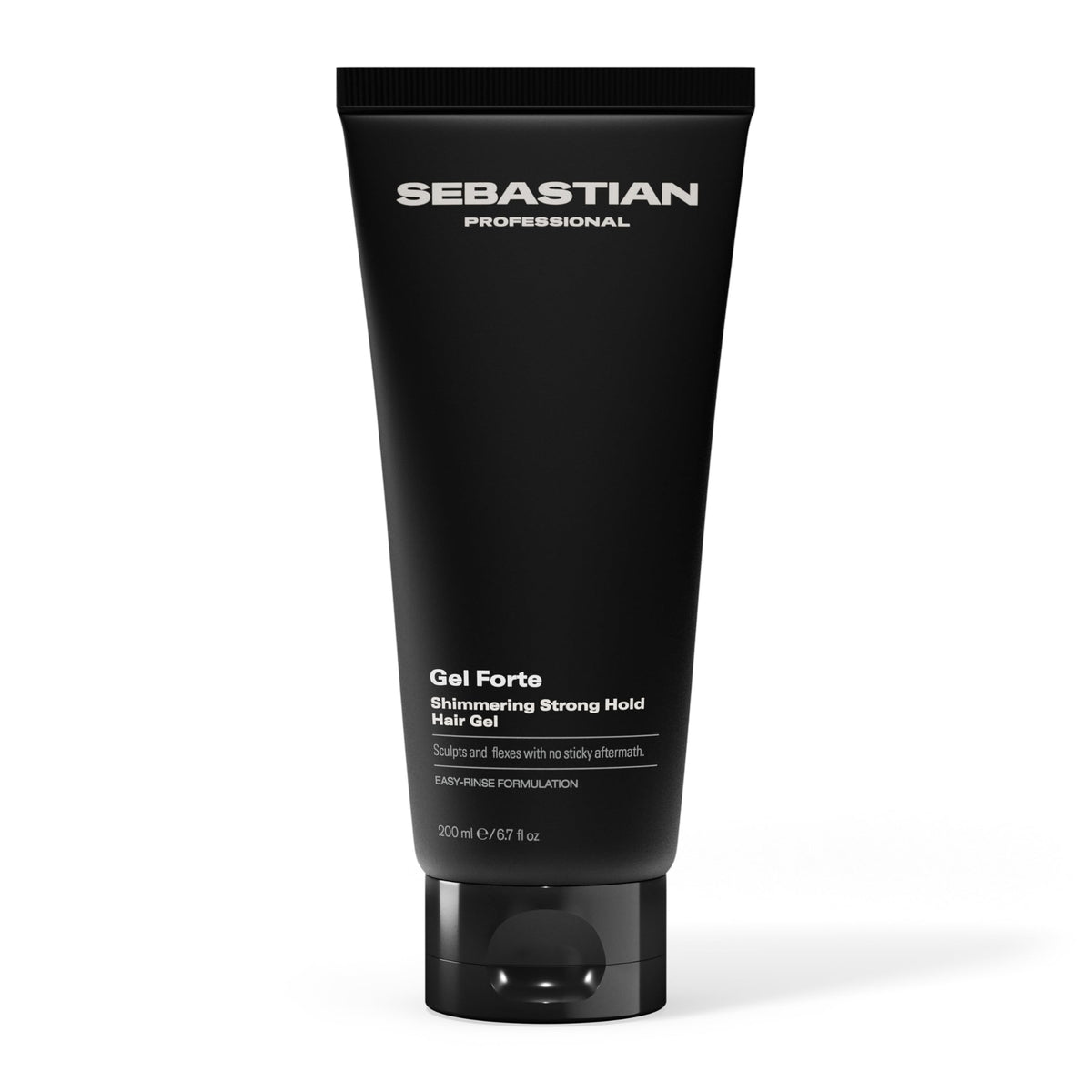 Sebastian Gel Forte front packaging showing product and size benefits
