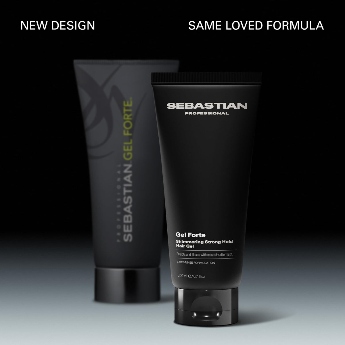 Sebastian Gel Forte open cap showing shimmering gel texture for styling