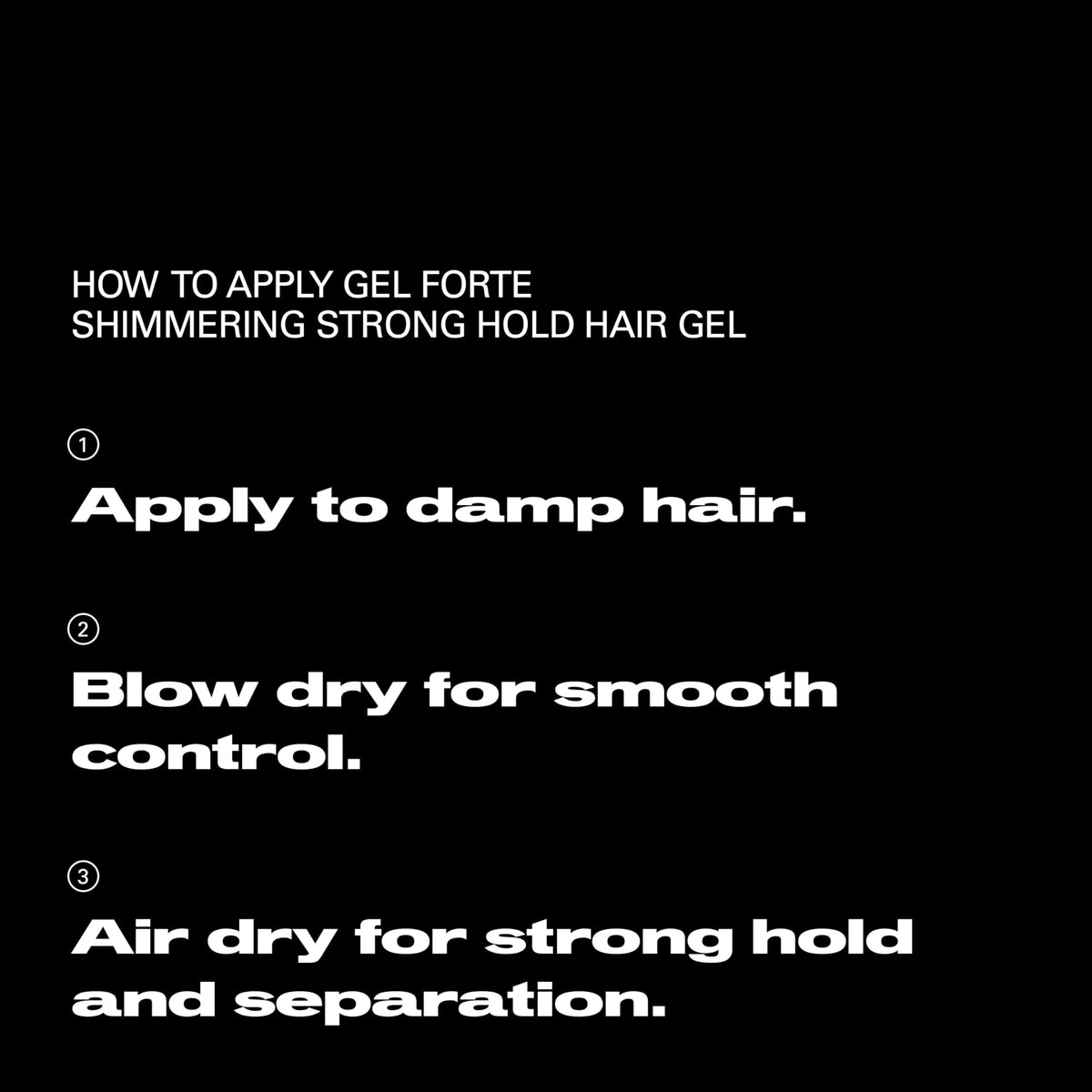 Sebastian Gel Forte used on short hair delivering defined strong hold