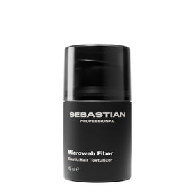 Sebastian Microweb Fiber front bottle showing compact travel size and brand