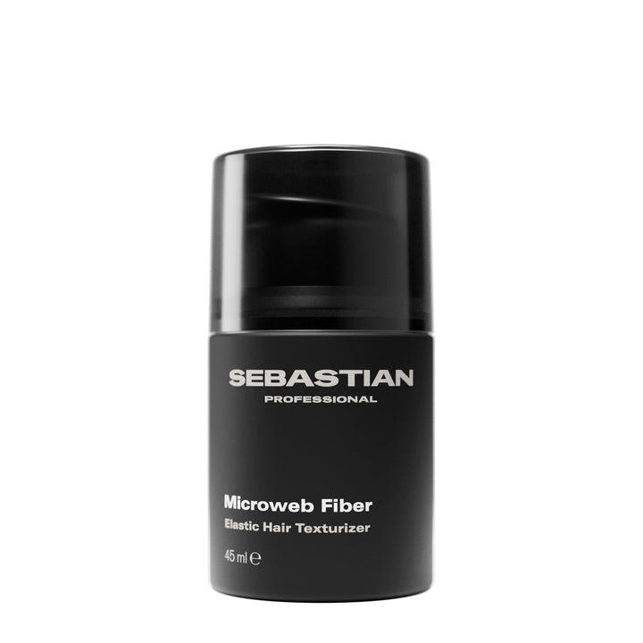 Sebastian Microweb Fiber front bottle showing compact travel size and brand