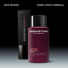 Sebastian Penetraitt pump dispensing shampoo for easy measured use and convenience