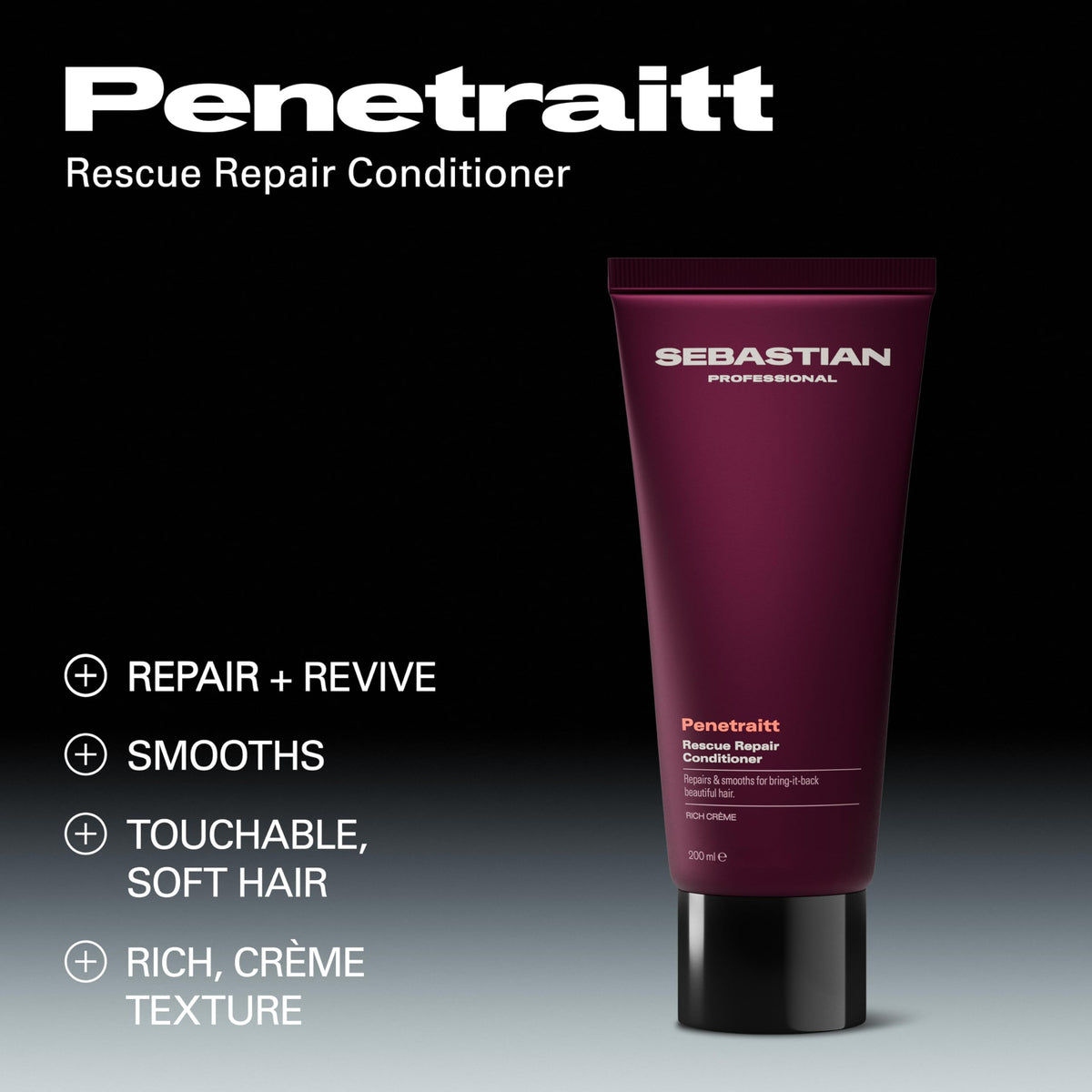 Sebastian Penetraitt treatment in hands demonstrating rich crème for easier application