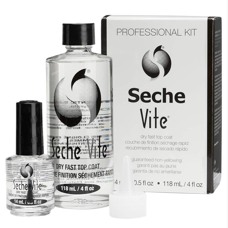 Seche Vite refill kit front packaging showing professional kit and benefits