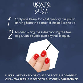 Hands with Seche Vive manicure in lifestyle setting showing long-lasting shine