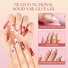 Secret Nails GLUI in a salon setting, professional glue trusted by nail artists