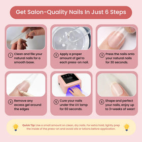 Secret Nails GLUI held beside a hand for scale, compact bottle fits kit bags