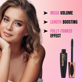 Secret Xpress Control mascara applied to lashes demonstrating smudge-proof hold