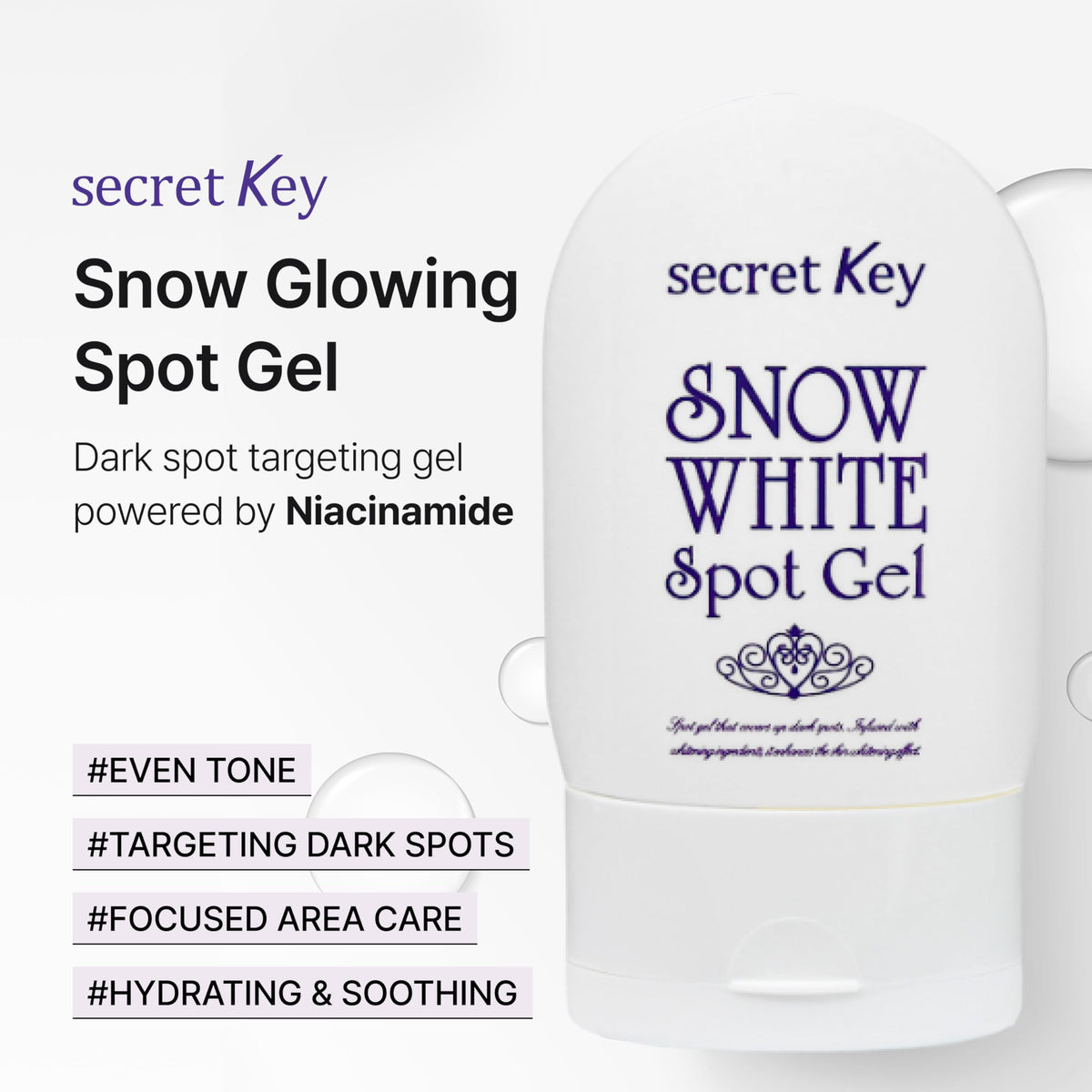 Secret Key gel texture close-up highlighting lightweight, fast-absorbing hydration
