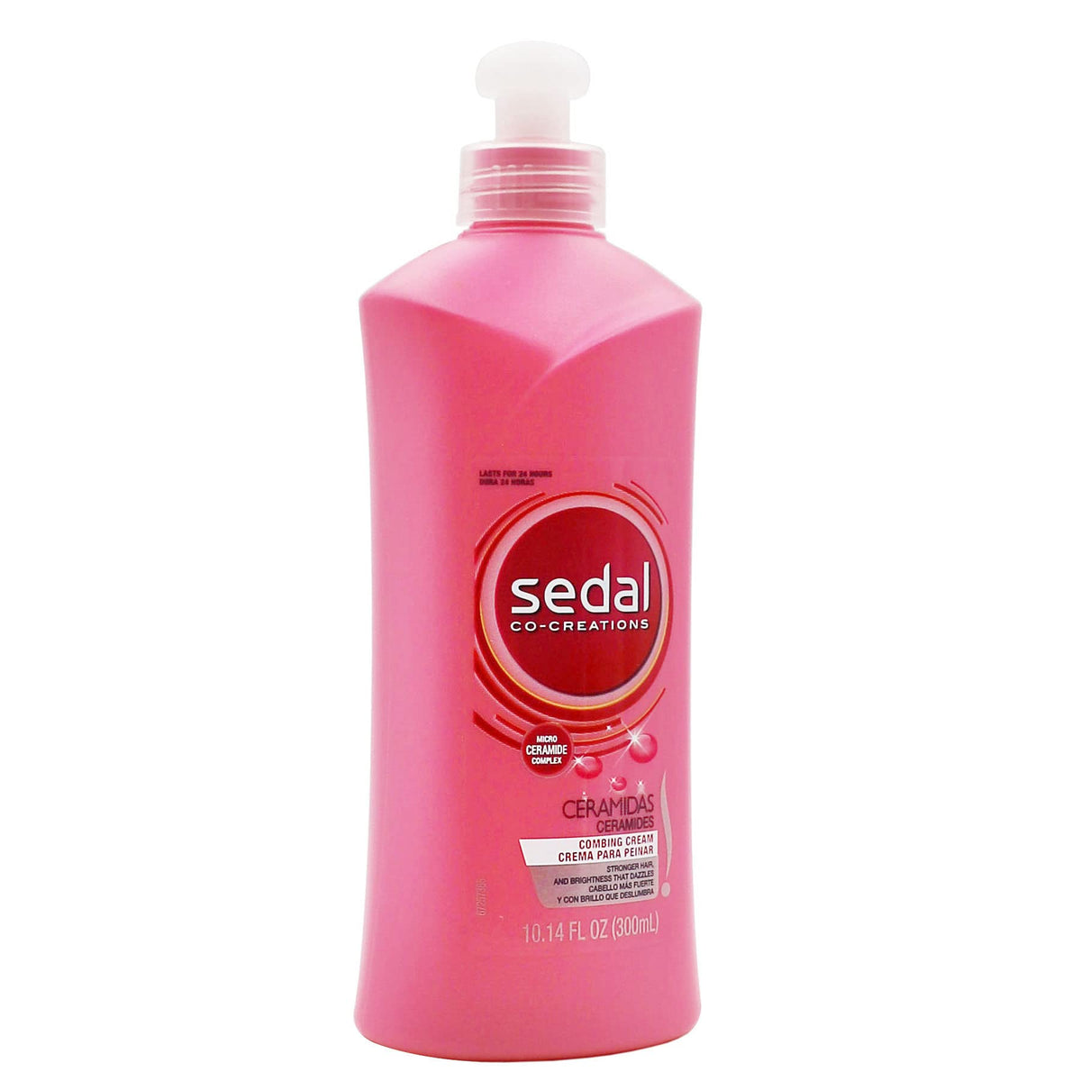 Sedal being applied to damp hair demonstrating detangling and frizz control benefits