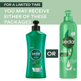 Sedal ingredients label showing coconut oil, provitamin B5 and elastin benefits