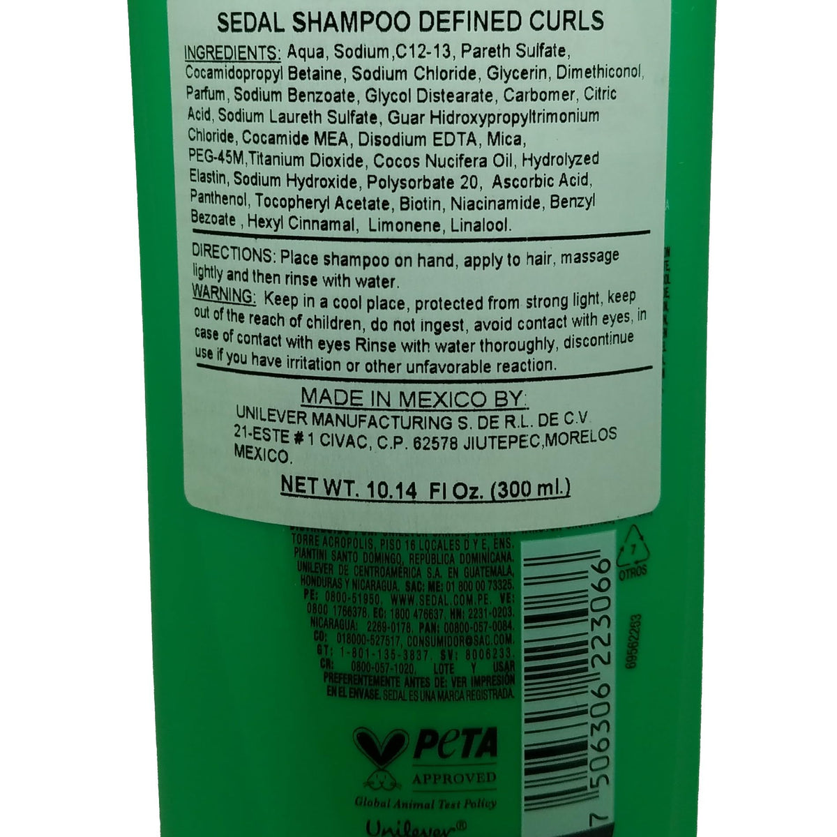 Wet hair with Sedal shampoo lather showing gentle cleansing and frizz reduction