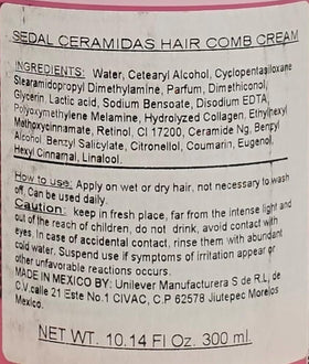 Sedal styling cream in hands applied to hair, demonstrating frizz control benefit