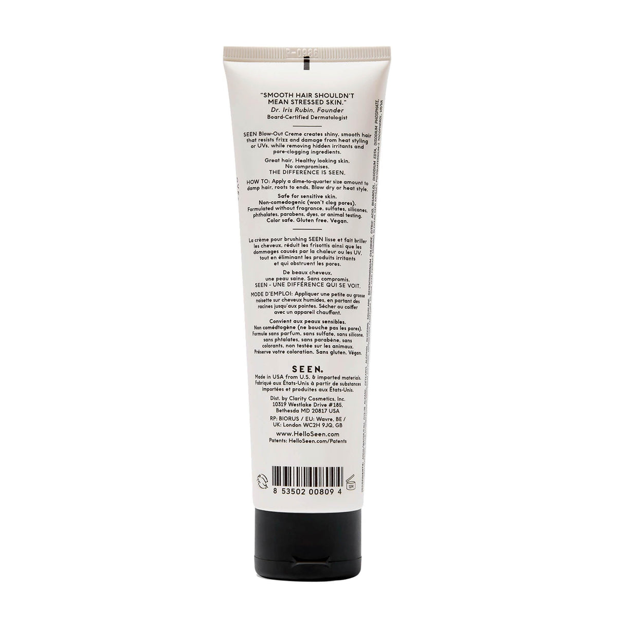 SEEN close-up cream texture highlighting smooth spreadability and lightweight finish