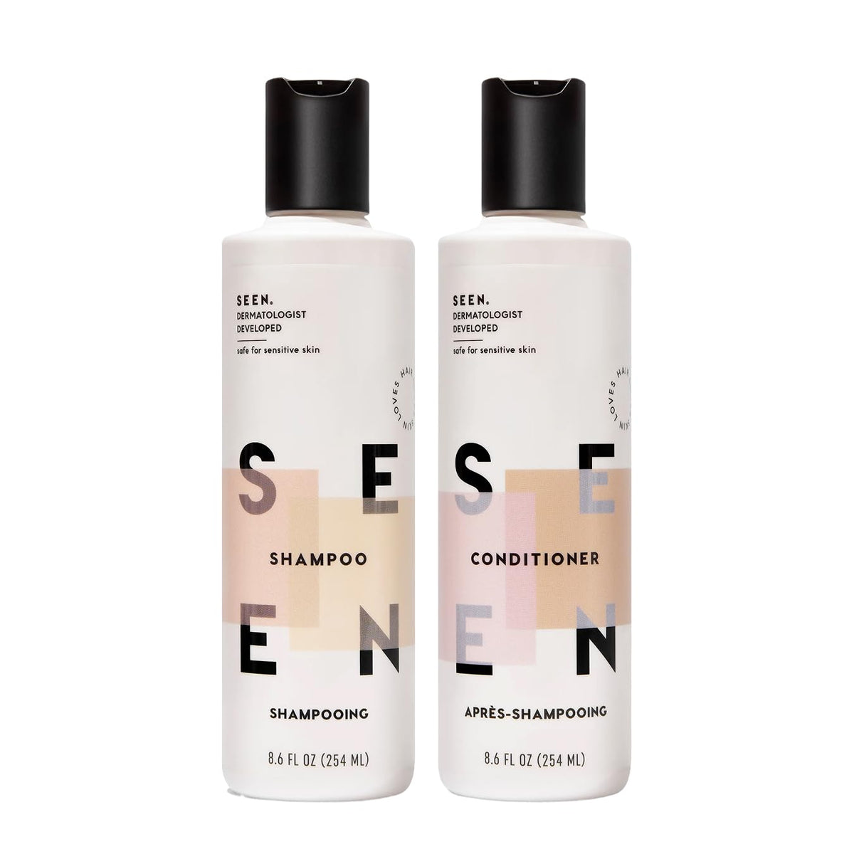 SEEN front packaging showing both bottles and benefits