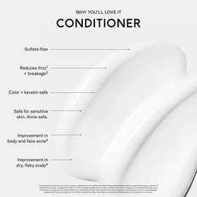 SEEN conditioner texture close-up showing lightweight formula and smoothness