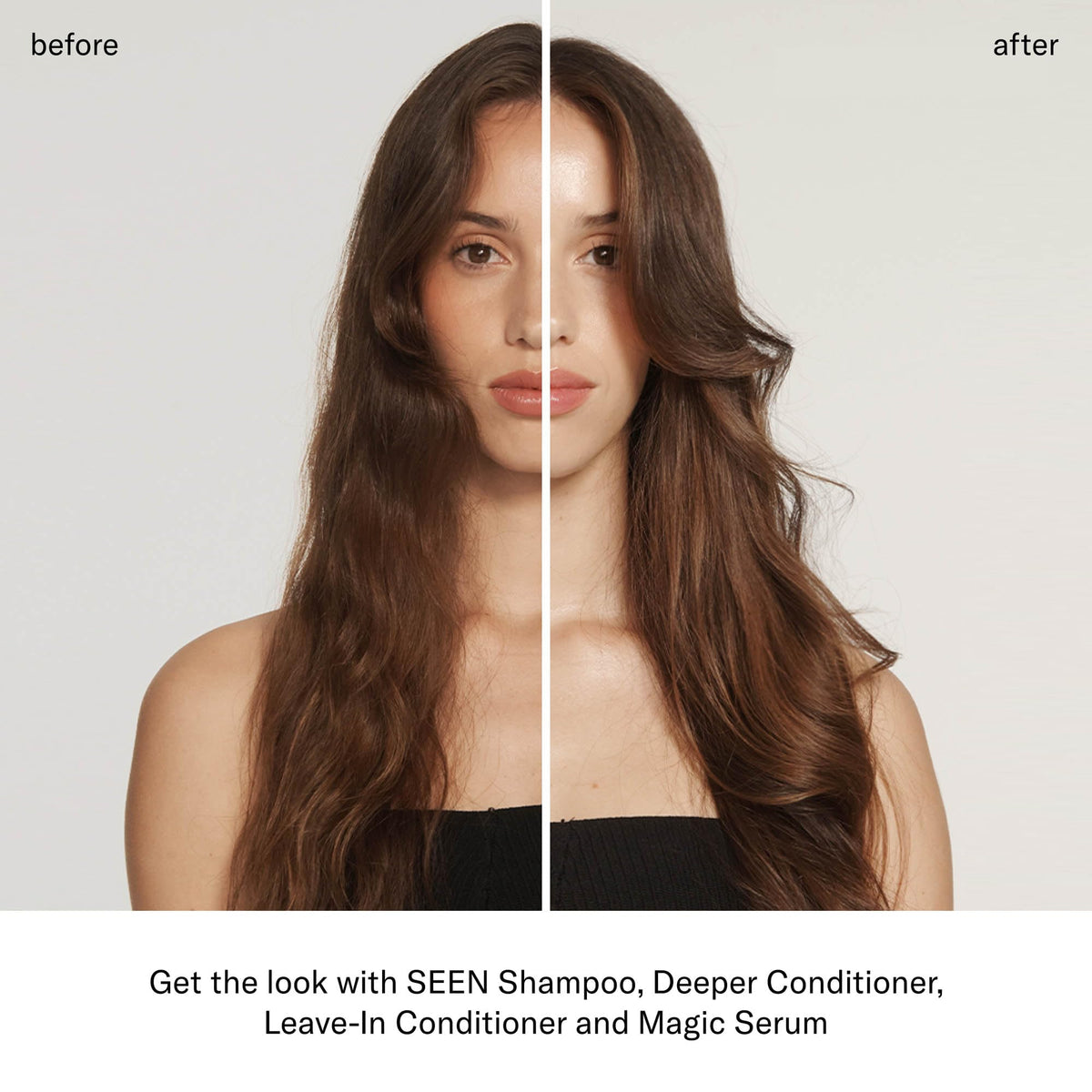 SEEN application in hand demonstrating easy spreadability and reduced frizz