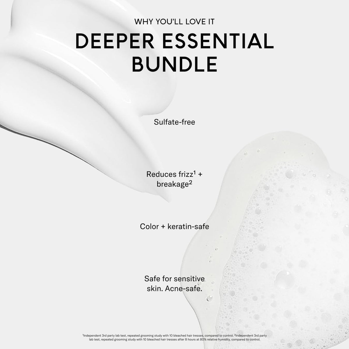 SEEN deeper conditioner texture demonstrating rich hydration and smoother hair