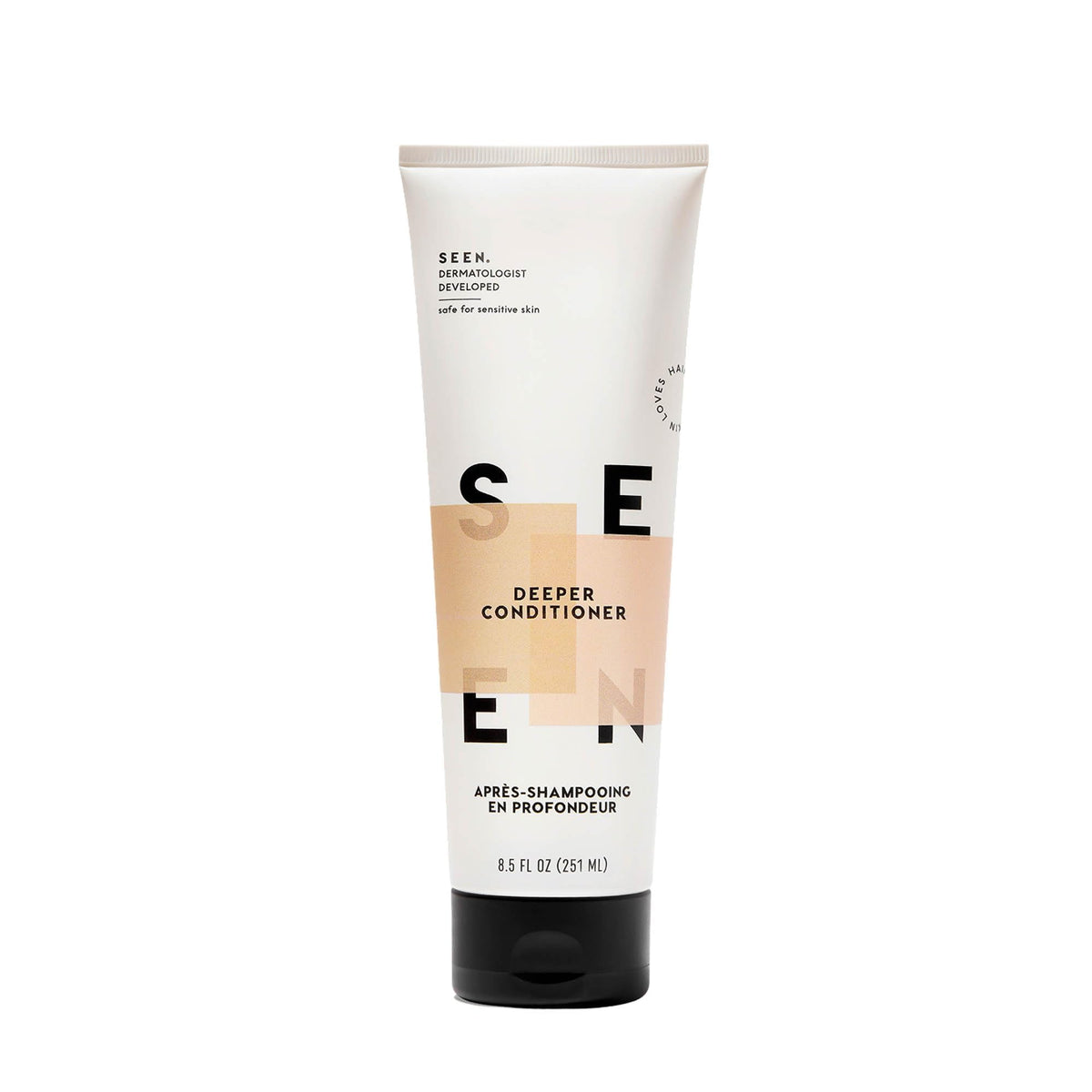 SEEN bottle front packaging showing product and benefit of gentle hydration