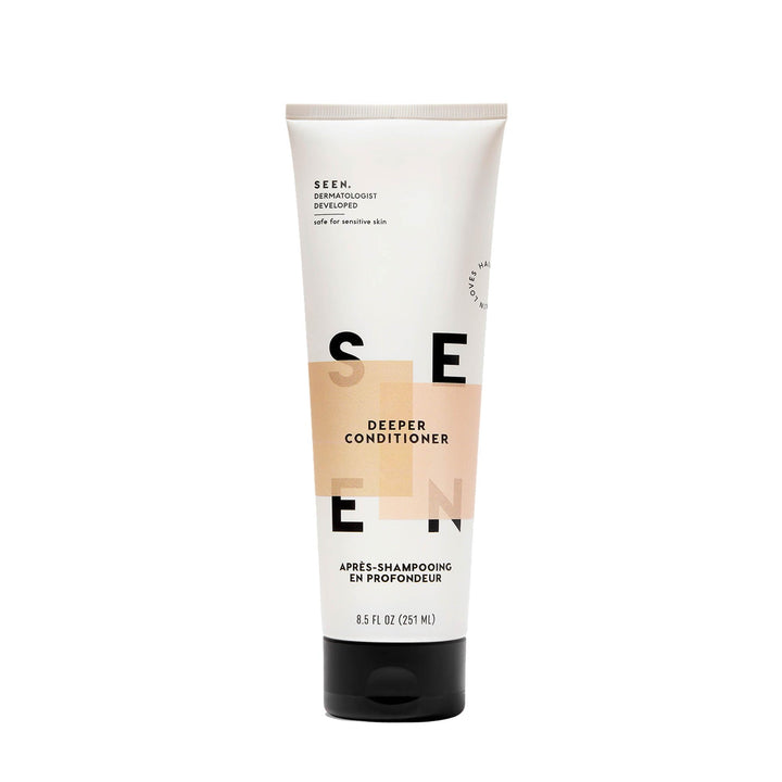 SEEN bottle front packaging showing product and benefit of gentle hydration